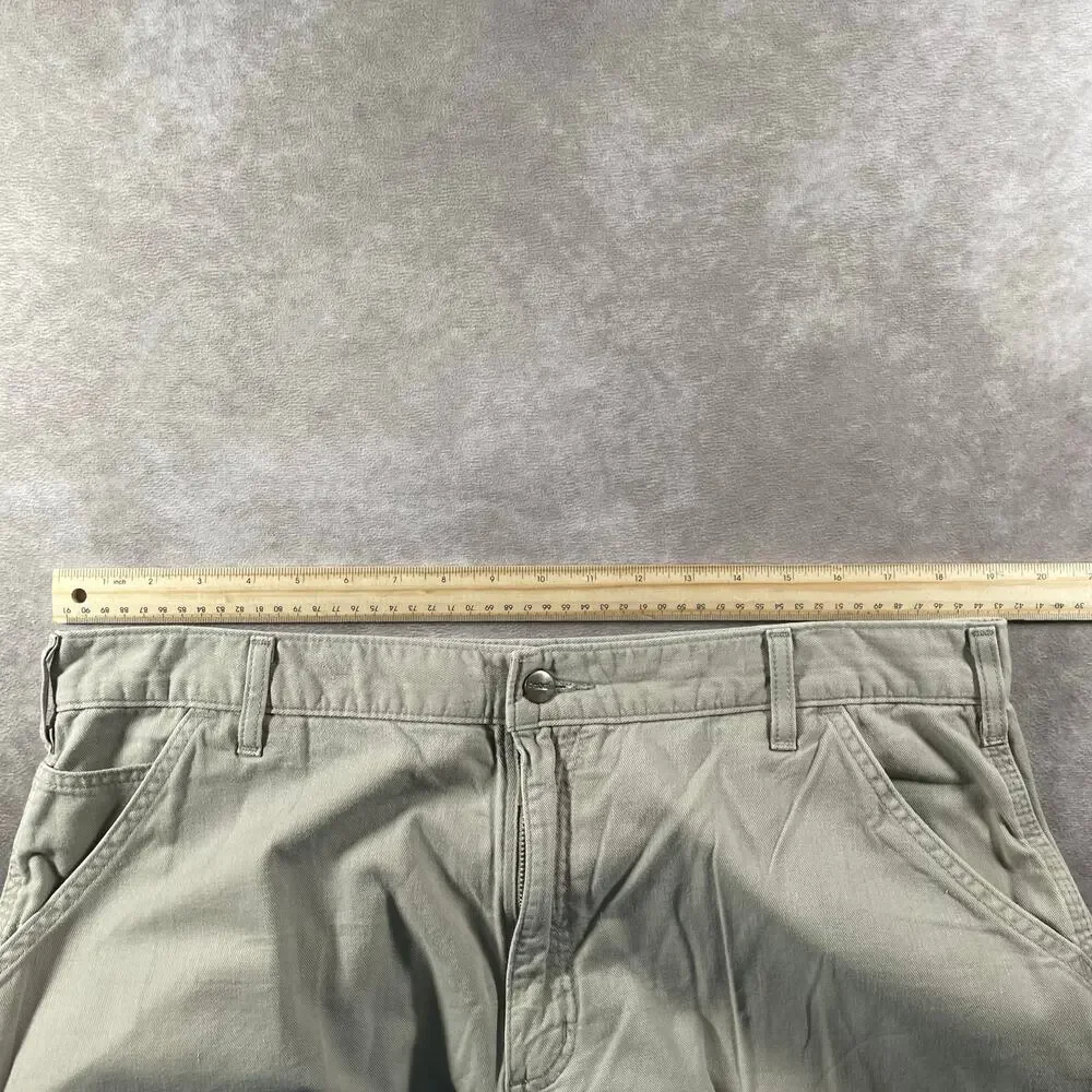 Vintage Carhartt Patch Tan B283 Lightweight Shorts Waist 38